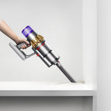 Dyson V15 Detect Absolute 2-i-1 stangstøvsuger Batteri Dry Poseløs 0,76 L 660 W Nikkel, Gul