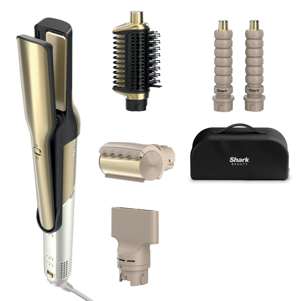 Shark HD6051SEU hårstyler Multistyler Airflow Guld 1400 W 2,44 m