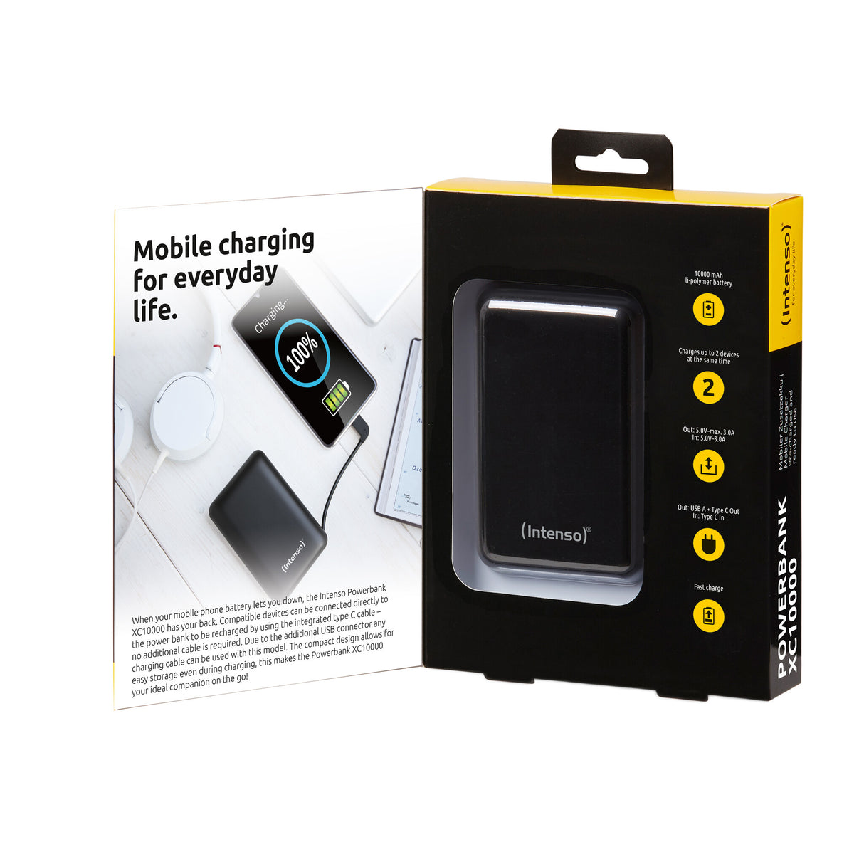 Intenso 7314530 powerbank Lithium polymer (LiPo) 10000 mAh Sort