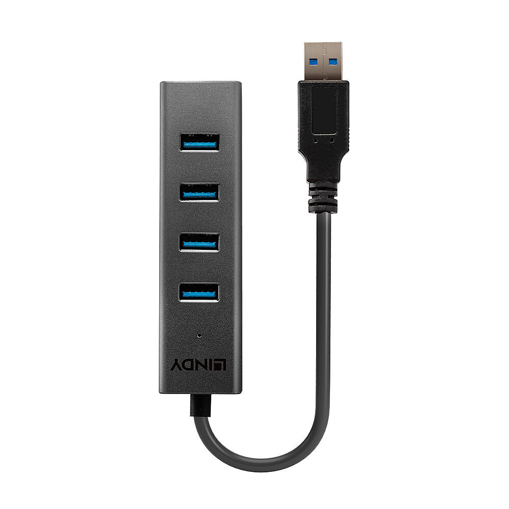 Lindy 43324 interface hub USB 3.2 Gen 1 (3.1 Gen 1) Type-A 5000 Mbit/s Sort