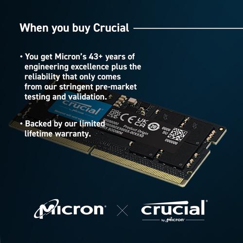 Crucial CT32G56C46S5 memory module 32 GB 1 x 32 GB DDR5 262-pin SO-DIMM