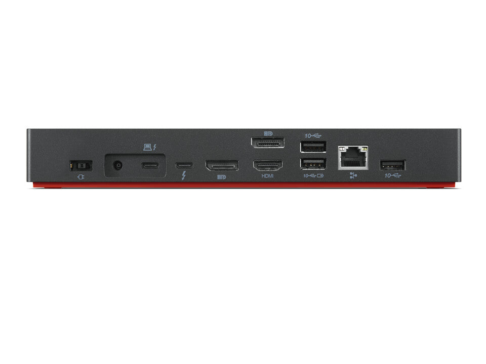 Lenovo 40B00300EU dockingstation Ledningsført Thunderbolt 4 Sort, Rød