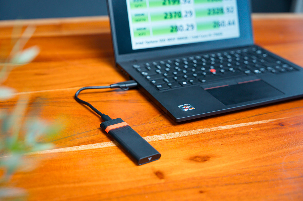 Verbatim 32261 drevkabinet SSD kabinet Sort, Rød M.2 USB-drevet