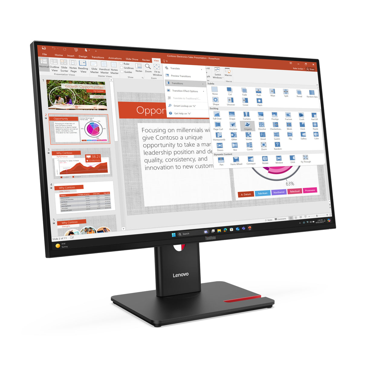 Lenovo ThinkVision T27-40 LED display 68,6 cm (27") 1920 x 1080 pixel Fuld HD Sort