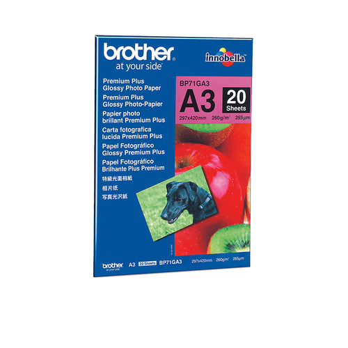 Brother BP71GA3 fotopapir A3 Blå, Rød Glans