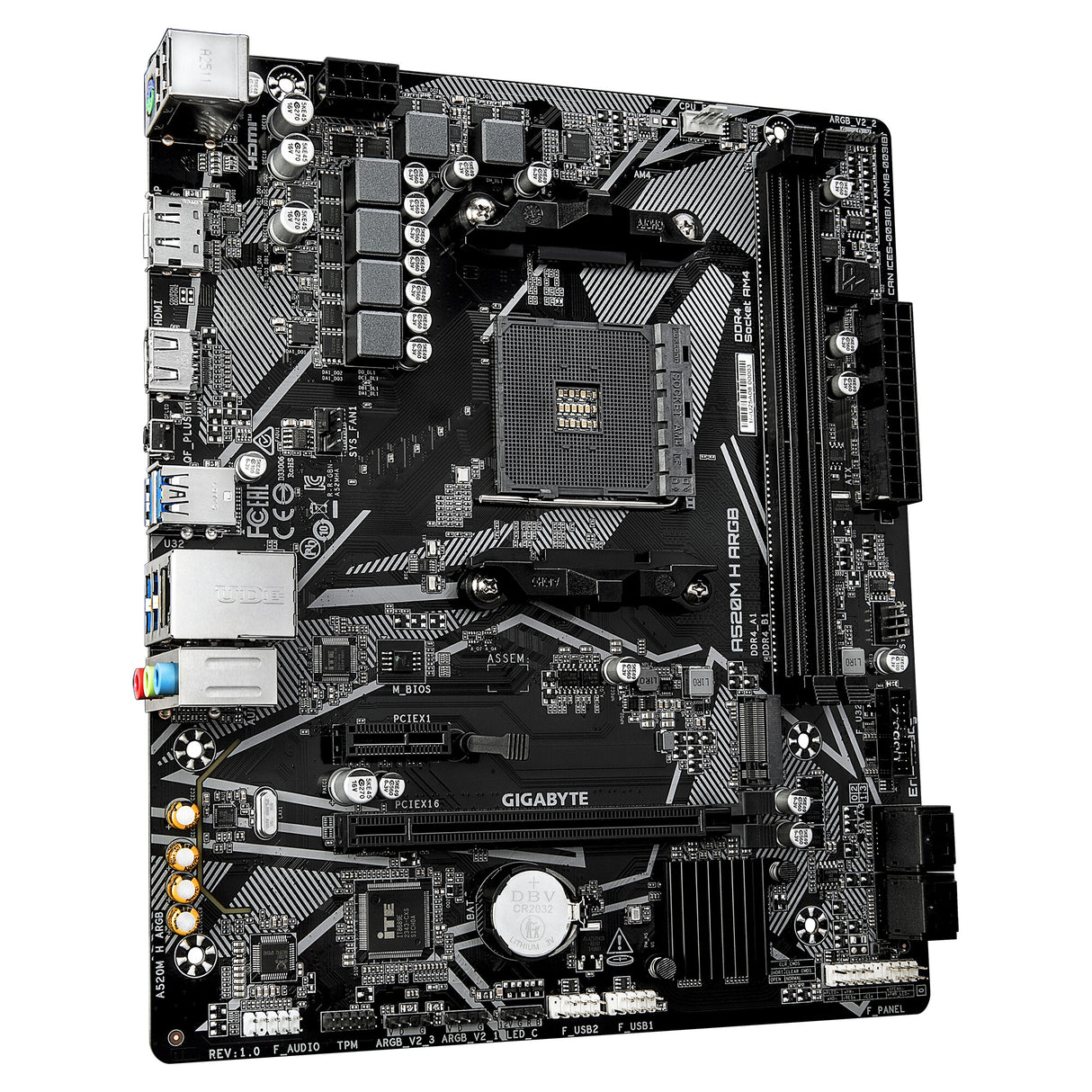 GIGABYTE A520M H ARGB bundkort AMD A520 Stik AM4 micro ATX