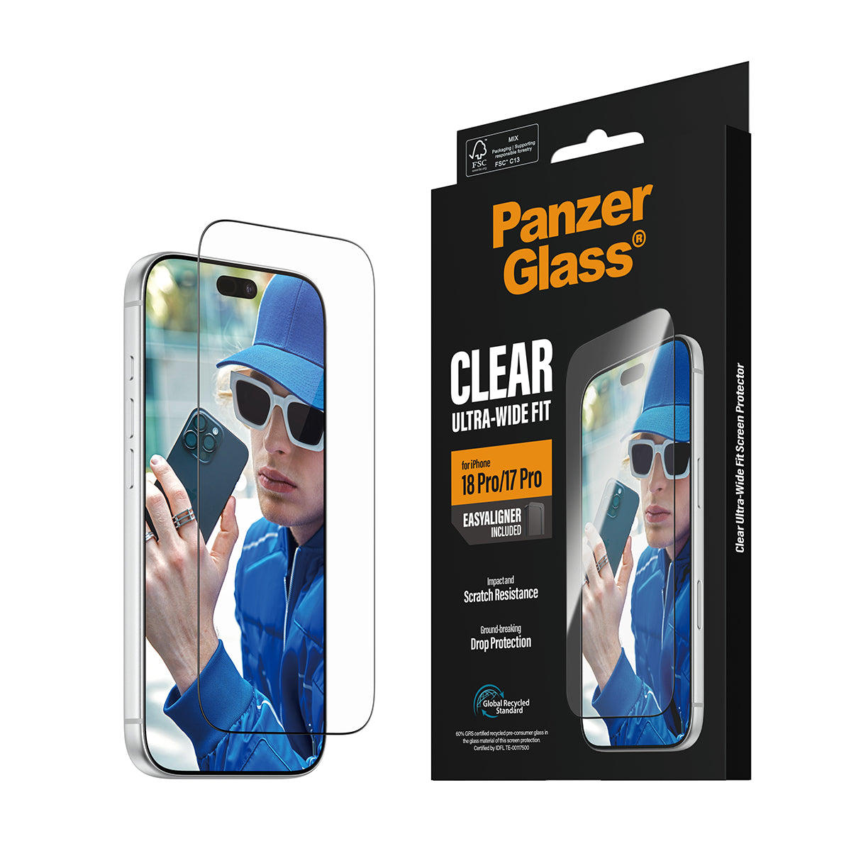 PanzerGlass Clear Ultra-Wide Skærmbeskytter til iPhone 18 Pro