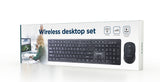Gembird KBS-WCH-04 tastatur Mus inkluderet Hjem RF trådløst Sort