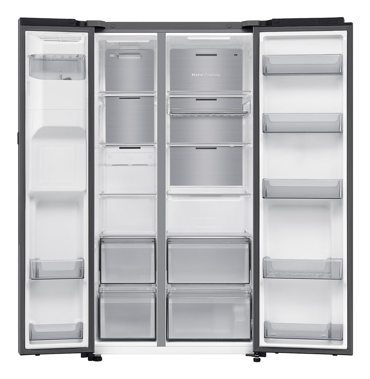 Samsung Series 9 RS90F64EDT side-by-side køle-fryseskab Fritstående 621 L Rustfrit stål