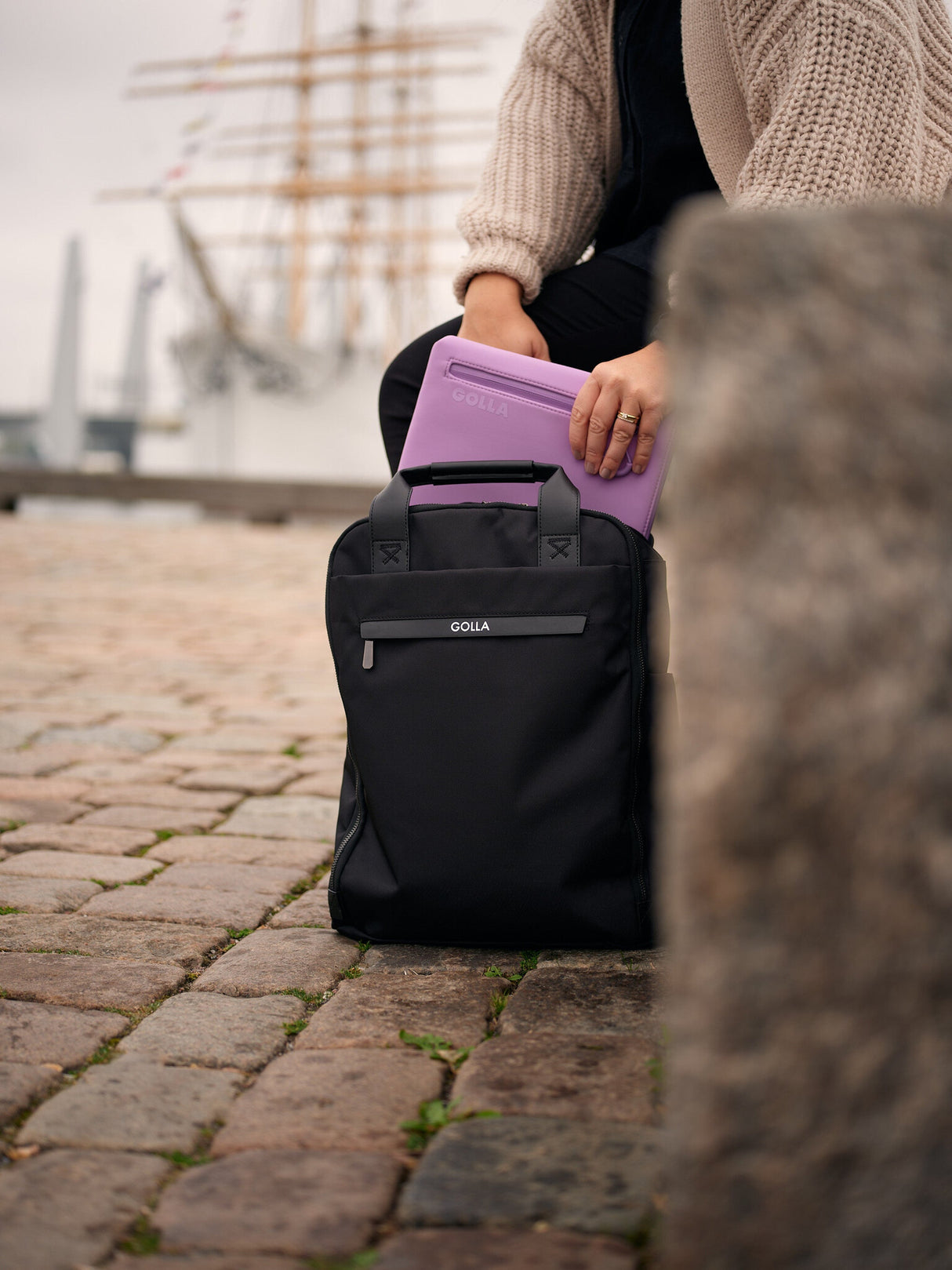 Golla 601674 taske og etui til laptop 40,6 cm (16") Rygsæk Sort