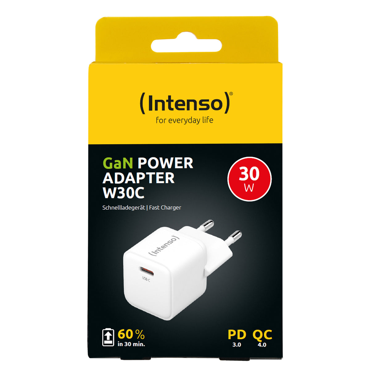 Intenso 7803022 Power Adapter W30C GaN white