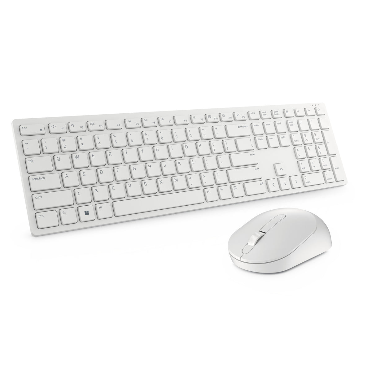 DELL KM5221W tastatur Mus inkluderet Kontor RF trådløst QWERTY Russisk Hvid