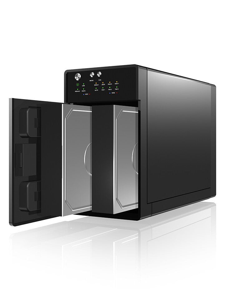 ICY BOX IB-RD3620SU3 disk array 0 TB Desktop Black