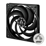 ARCTIC P12 Slim PWM PST Computerkabinet Ventilator 12 cm Sort 1 stk
