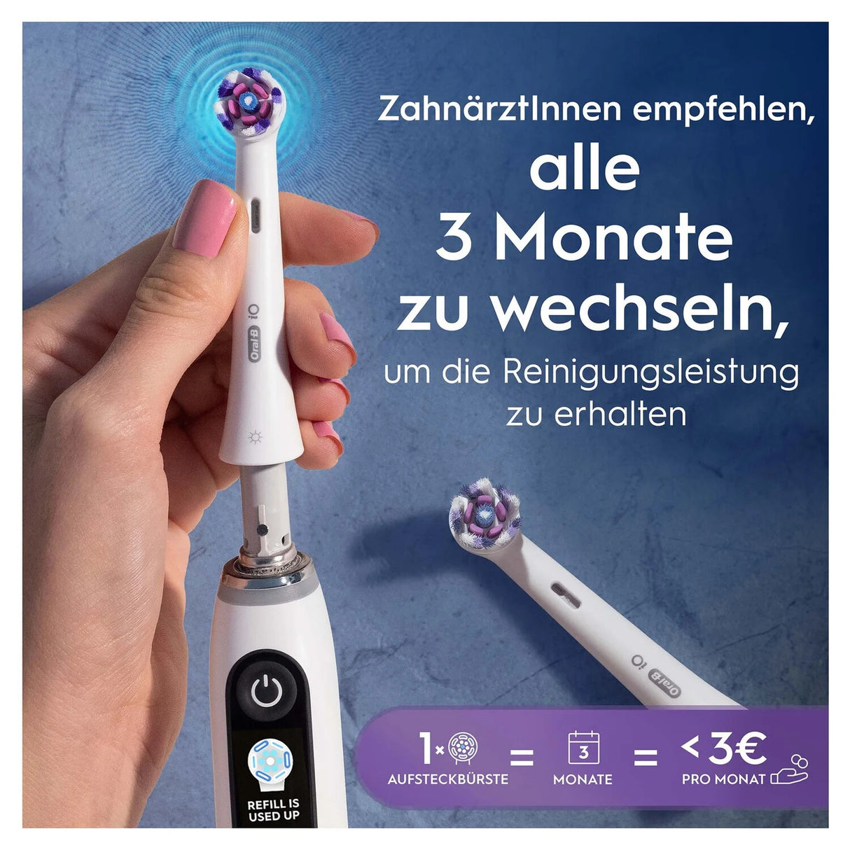 Oral-B 373210 børstehoved til elektrisk tandbørste 2 stk Hvid