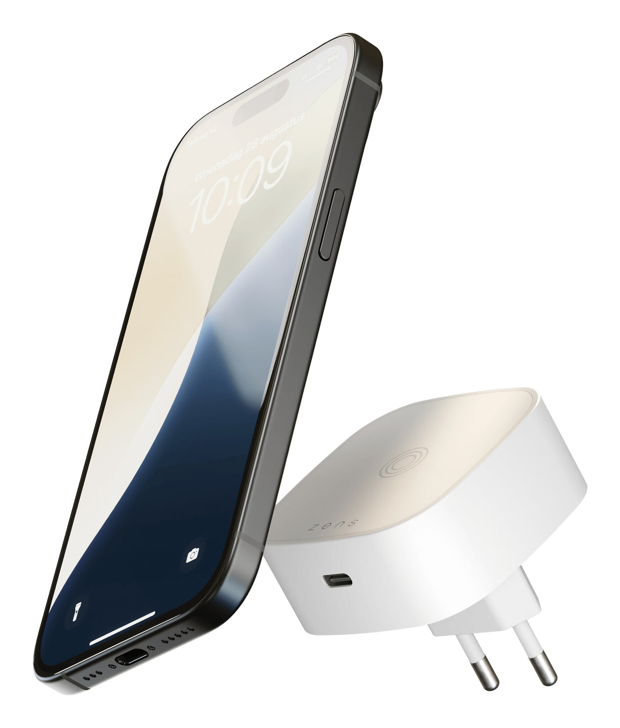 ZENS ZESC18W/00 oplader til mobil enhed Hovedtelefoner, Smartphone, Universel Hvid Vekselstrøm Trådløs opladning Hurtig opladning Indendørs