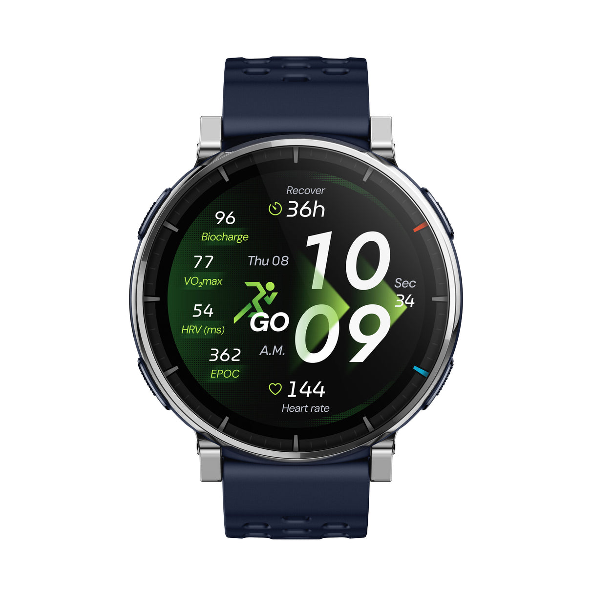 Amazfit W2558GL2N Smartwatch og sportsur 3,35 cm (1.32") AMOLED Digital 466 x 466 pixel Berøringsskærm Sølv GPS (satellit)