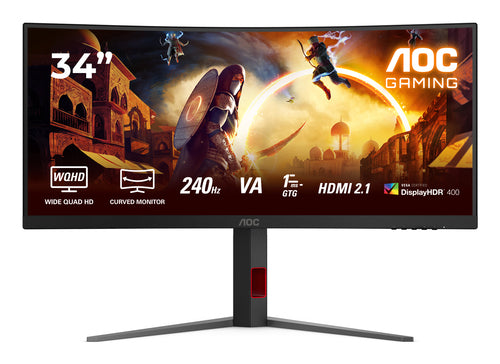 AOC Gaming CU34G4Z 34 Fast VA 3440 x 1440 (UltraWide) HDMI DisplayPort 240Hz