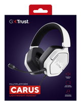 Trust GXT492W Carus Headset Ledningsført Spil Hvid