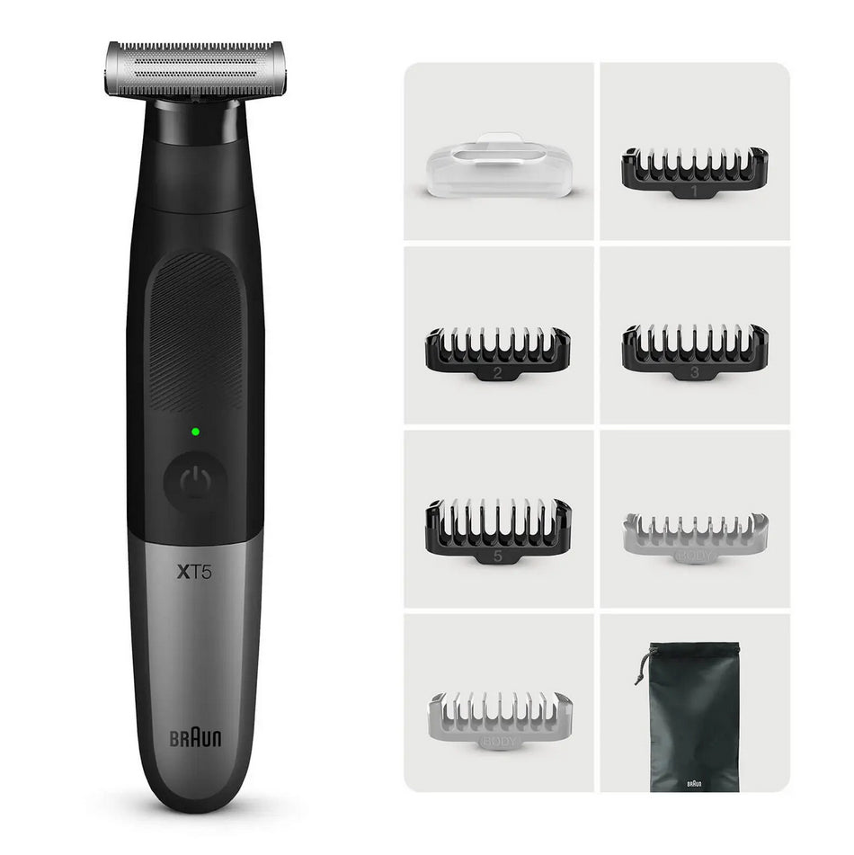 BRAUN Metalgrå/sort Trimmer XT5200