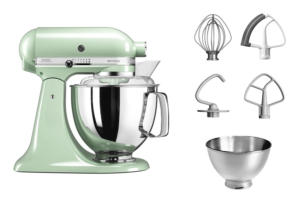 KitchenAid Artisian Food Processor 4.8, 300W, 10 Speed, Pistachio EU 5KSM175PSEPT