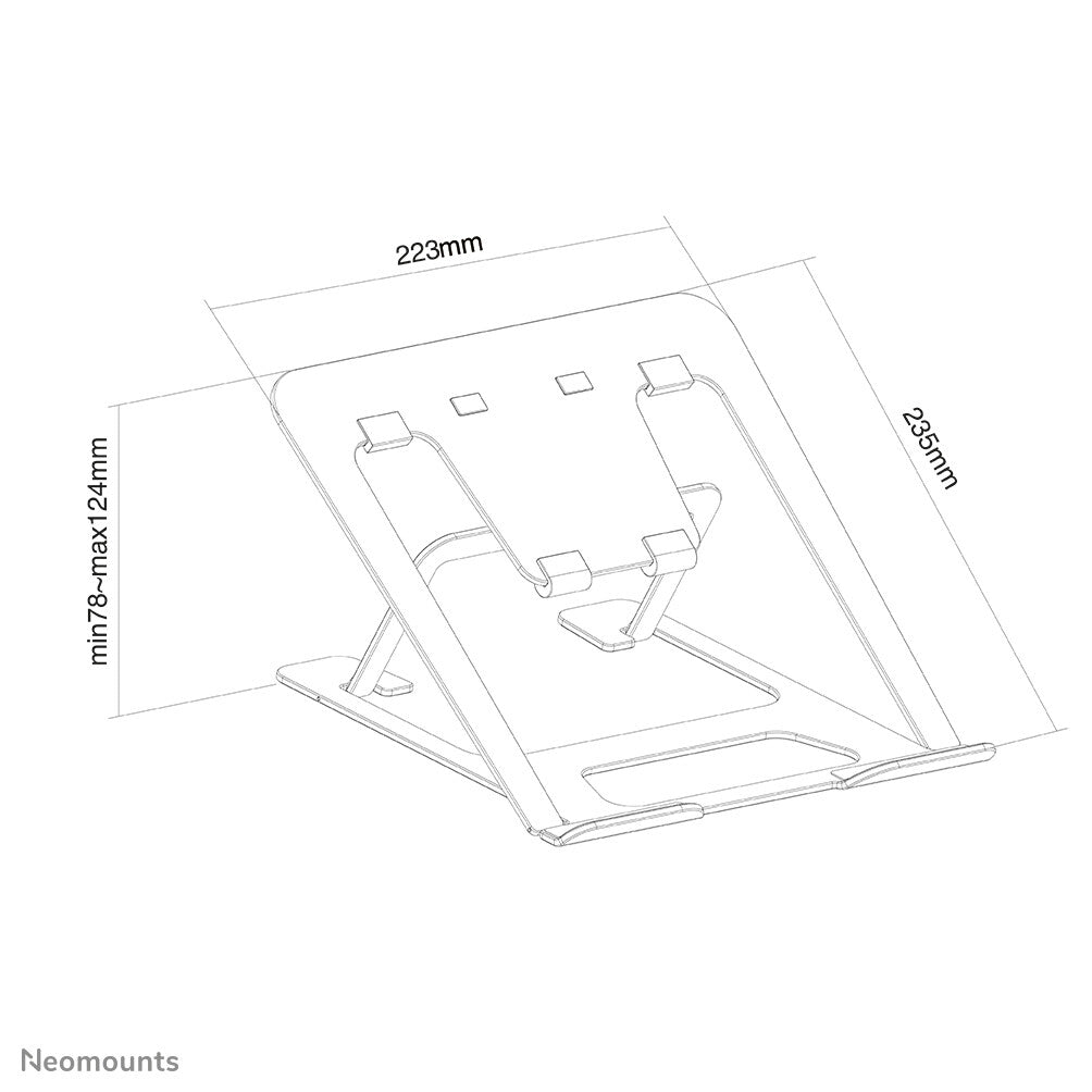 Neomounts NSLS085BLACK laptop stativ Sort 43,2 cm (17")