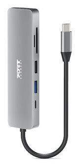 Port Designs 900162 interface hub USB Type-C Sølv