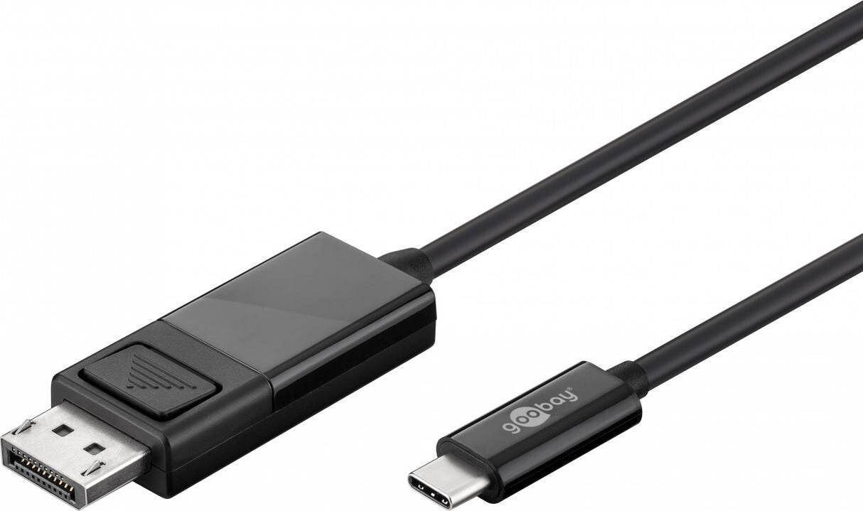Goobay 79295 videokabel adapter 1,2 m USB Type-C DisplayPort Sort