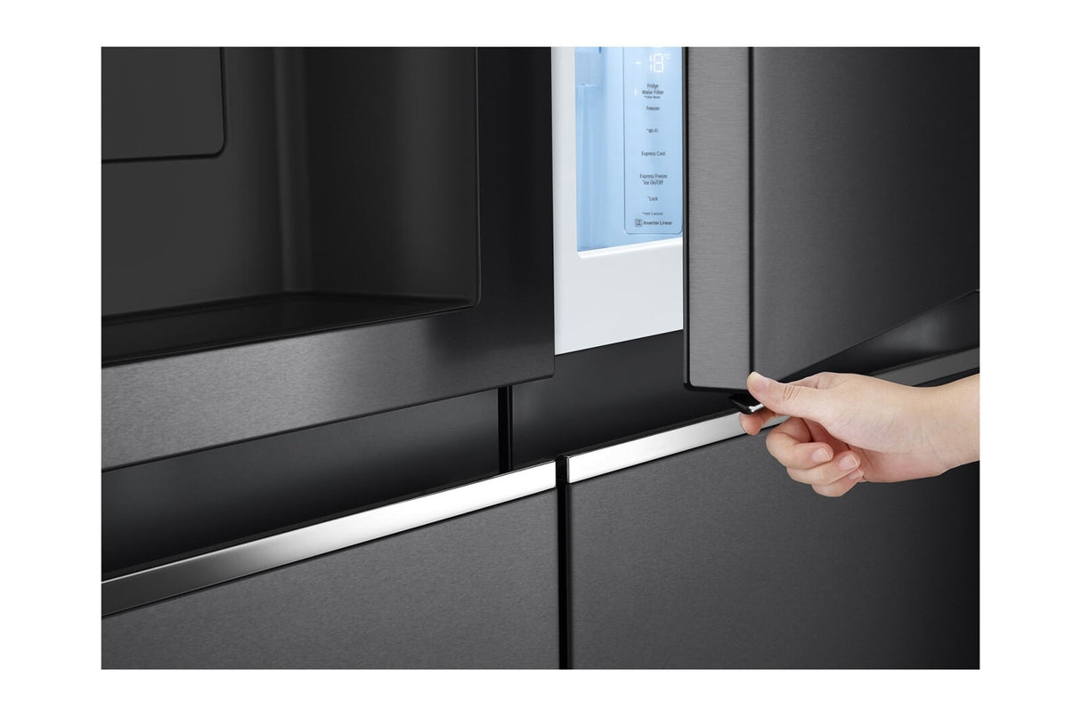 LG GSJV70MCLE side-by-side køle-fryseskab Fritstående 635 L Sort