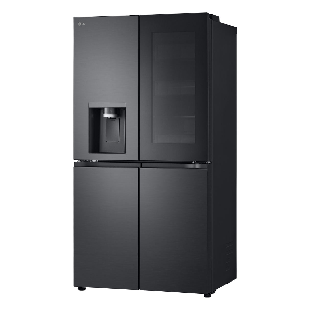 LG InstaView GMG960EVJE side-by-side køle-fryseskab Fritstående 638 L Sort