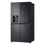 LG InstaView GMG960EVJE side-by-side køle-fryseskab Fritstående 638 L Sort