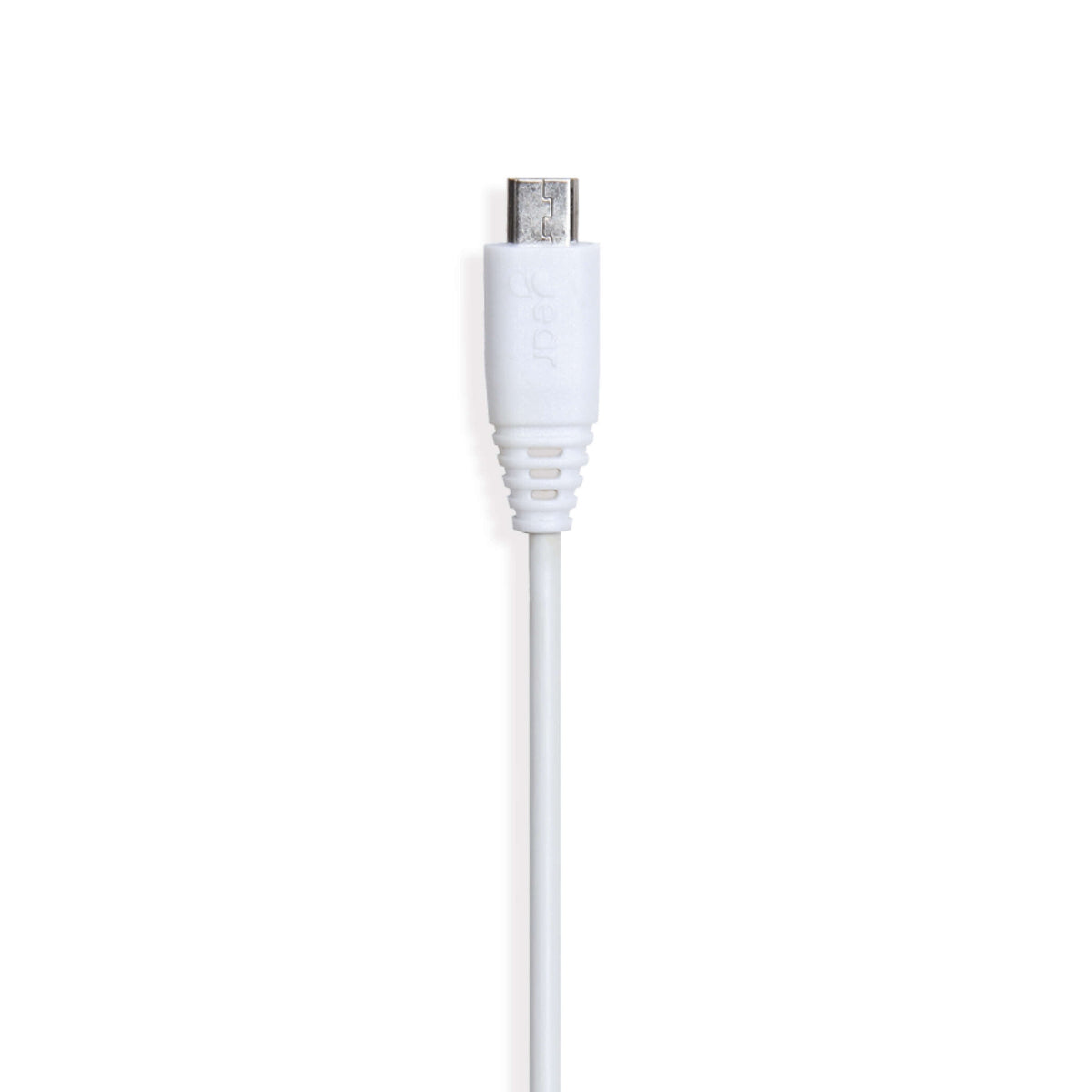 Gear Rundt ladekabel MicroUSB til USB-A 0,3m Hvid