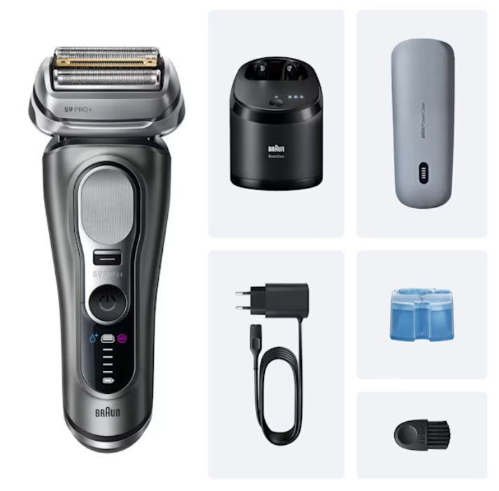 Braun Series 9 Pro+ 9675cc Folie shaver Trimmer Grå, Sølv