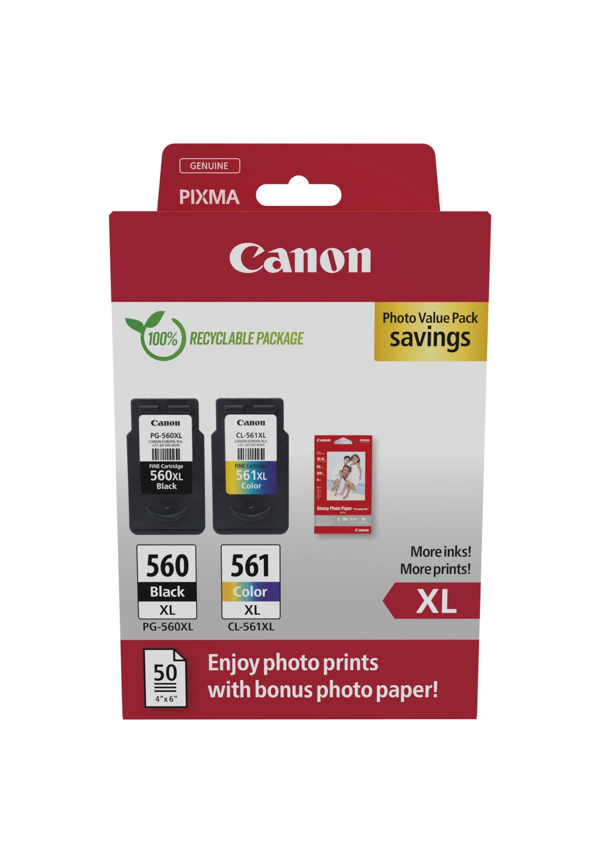 Canon 3712C008 blækpatron 2 stk Original Højt (XL) udbytte Sort, Blå, Magenta, Gul