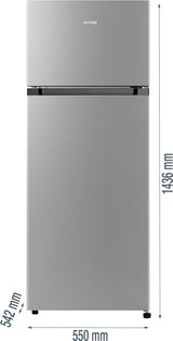 Gorenje RF414EPS4 Fritstående 206 L Grå, Metallic