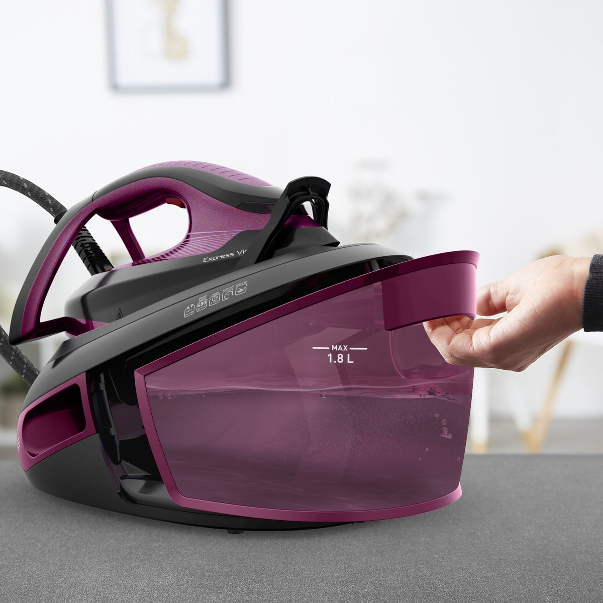Tefal Express Vision SV8152 2800 W 1,8 L Durilium AirGlide Autoclean soleplate Lilla, Sort