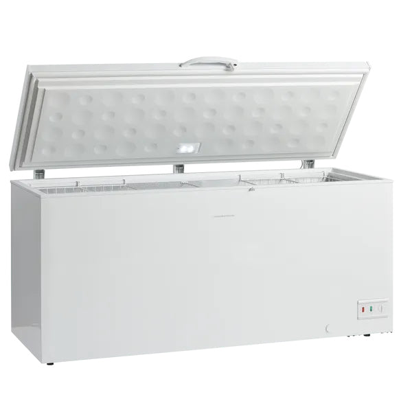 ScanDomestic CF560WE Kummefryser Fritstående 560 L Aluminium, Hvid