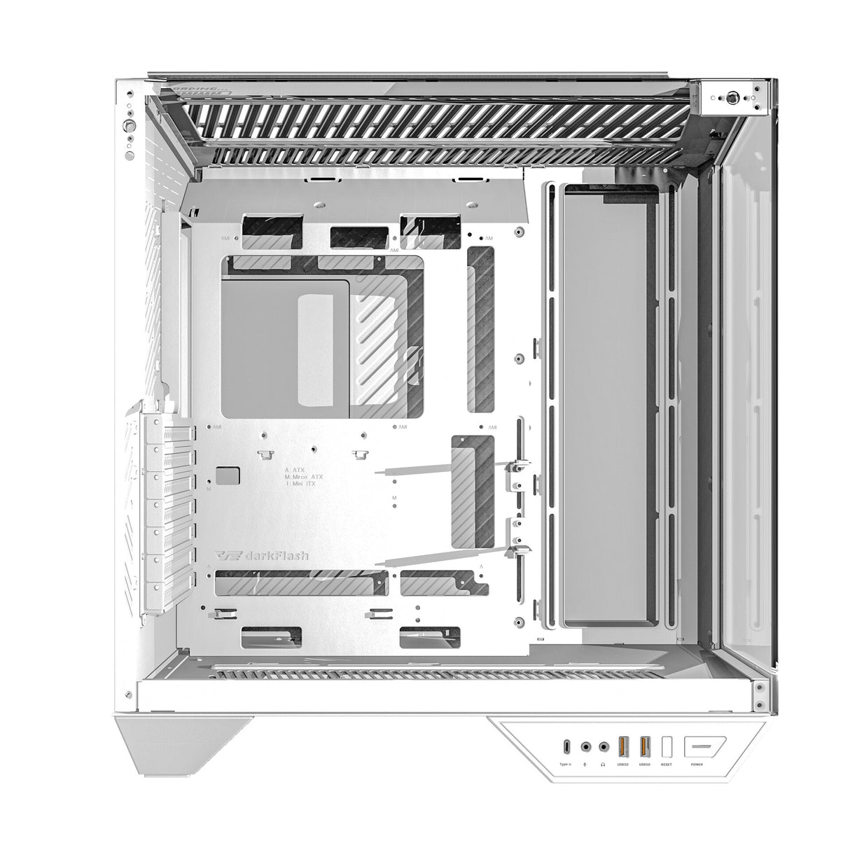 darkFlash DY470 Full Tower Hvid