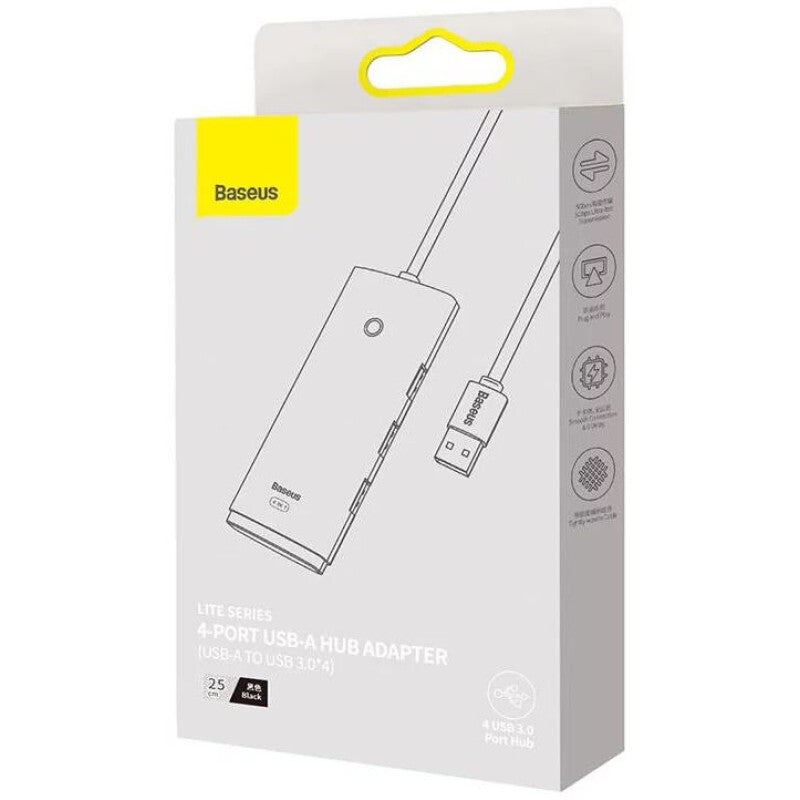 Baseus WKQX030001 interface hub USB 3.2 Gen 1 (3.1 Gen 1) Type-A 5000 Mbit/s Sort