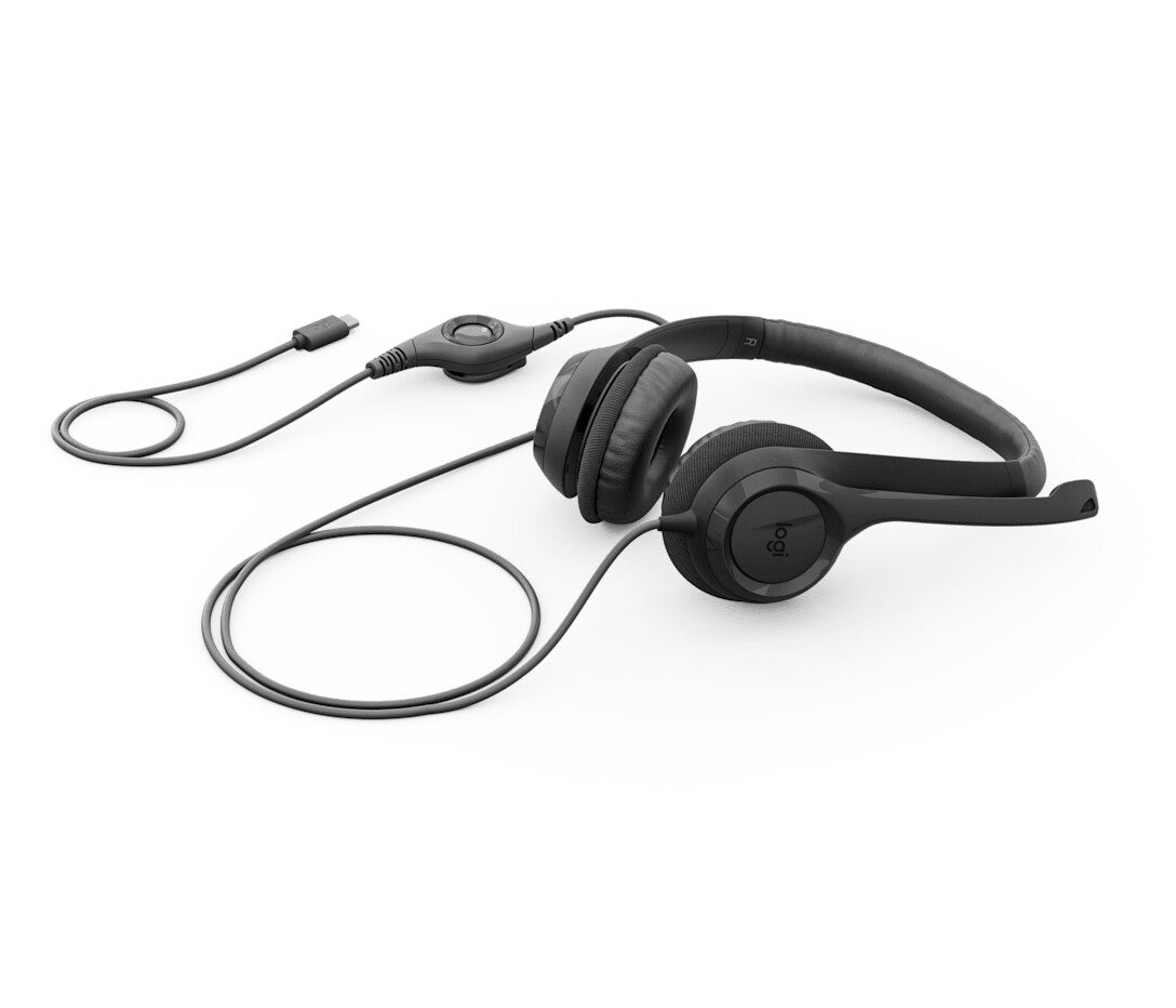 Logitech H390 Headset Ledningsført Opkald/musik USB Type-C Sort