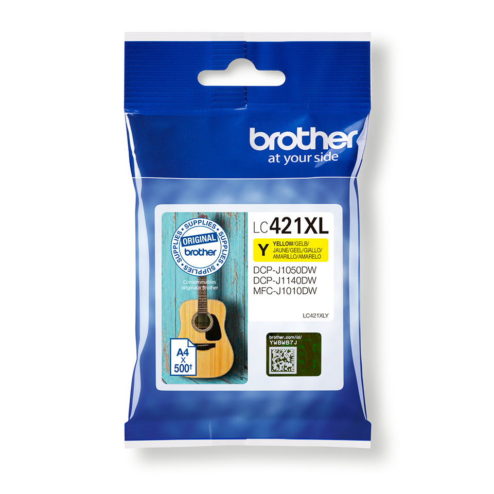 Brother LC421XLY blækpatron 1 stk Original Gul