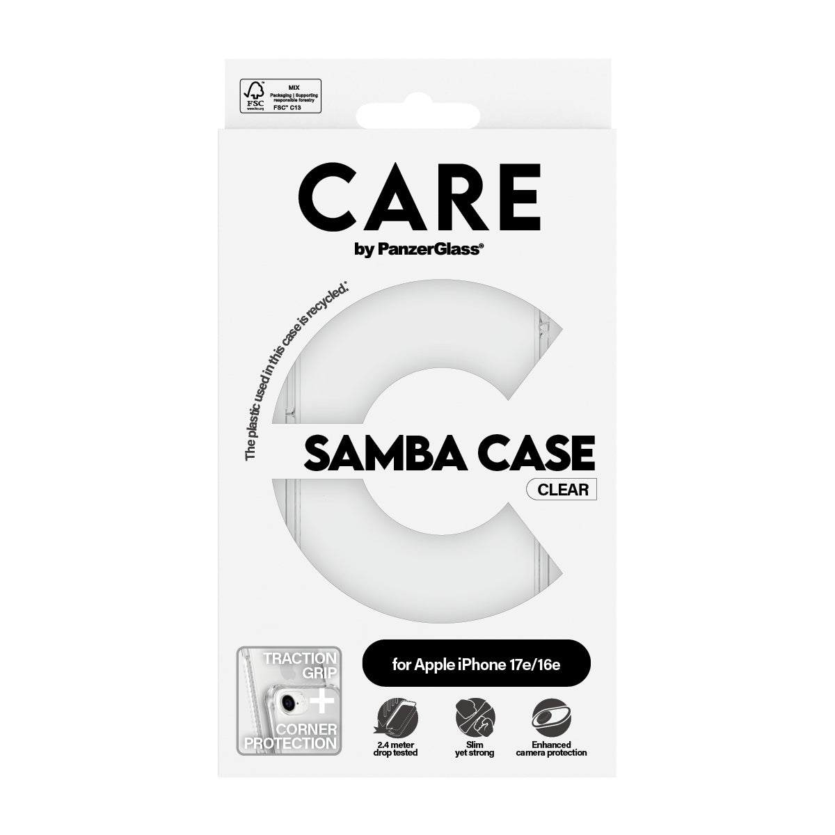PanzerGlass CARE™ by ® Samba Case Transparent iPhone 17e | 16e