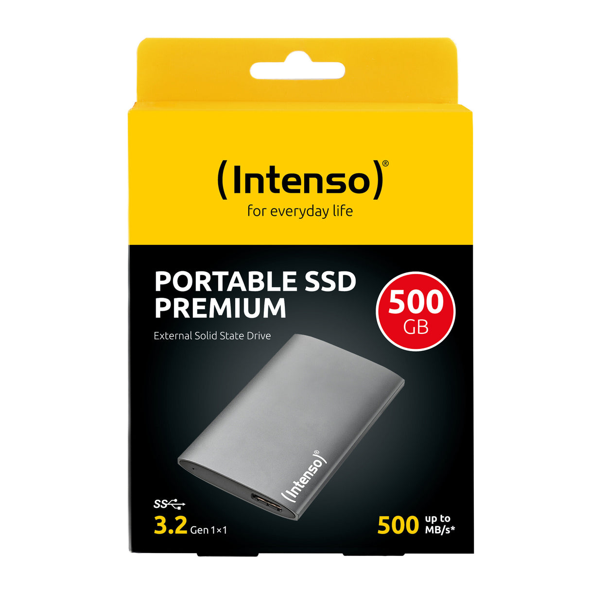 Intenso 3823450 ekstern solid state driver 500 GB USB Type-A 3.2 Gen 1 (3.1 Gen 1) Anthracit