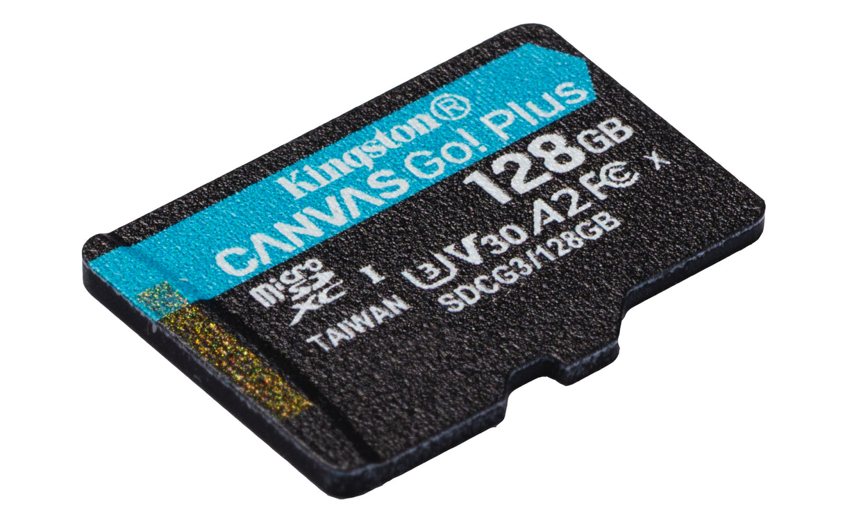 Kingston Technology 128 GB microSDXC Canvas Go Plus 170R A2 U3 V30-kort + ADP