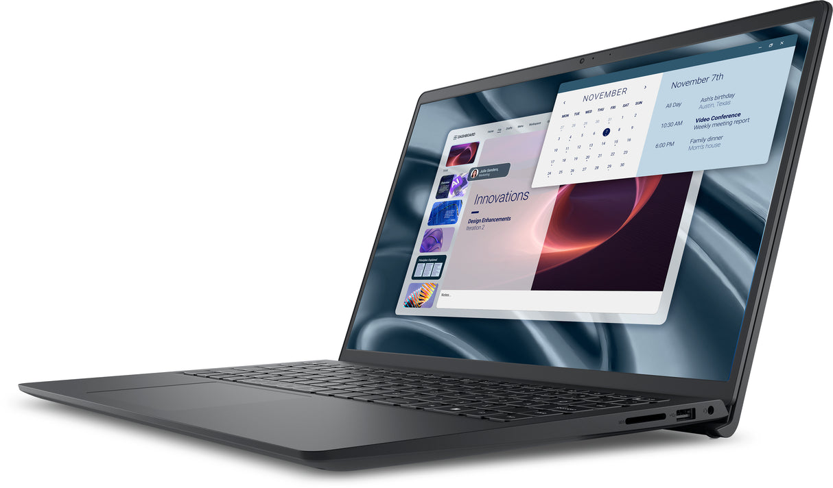 DELL PV15255 AMD Ryzen™ 5 7520U Laptop 39,6 cm (15.6") Fuld HD 8 GB LPDDR5-SDRAM 512 GB SSD Wi-Fi 5 (802.11ac) Windows 11 Pro Sort