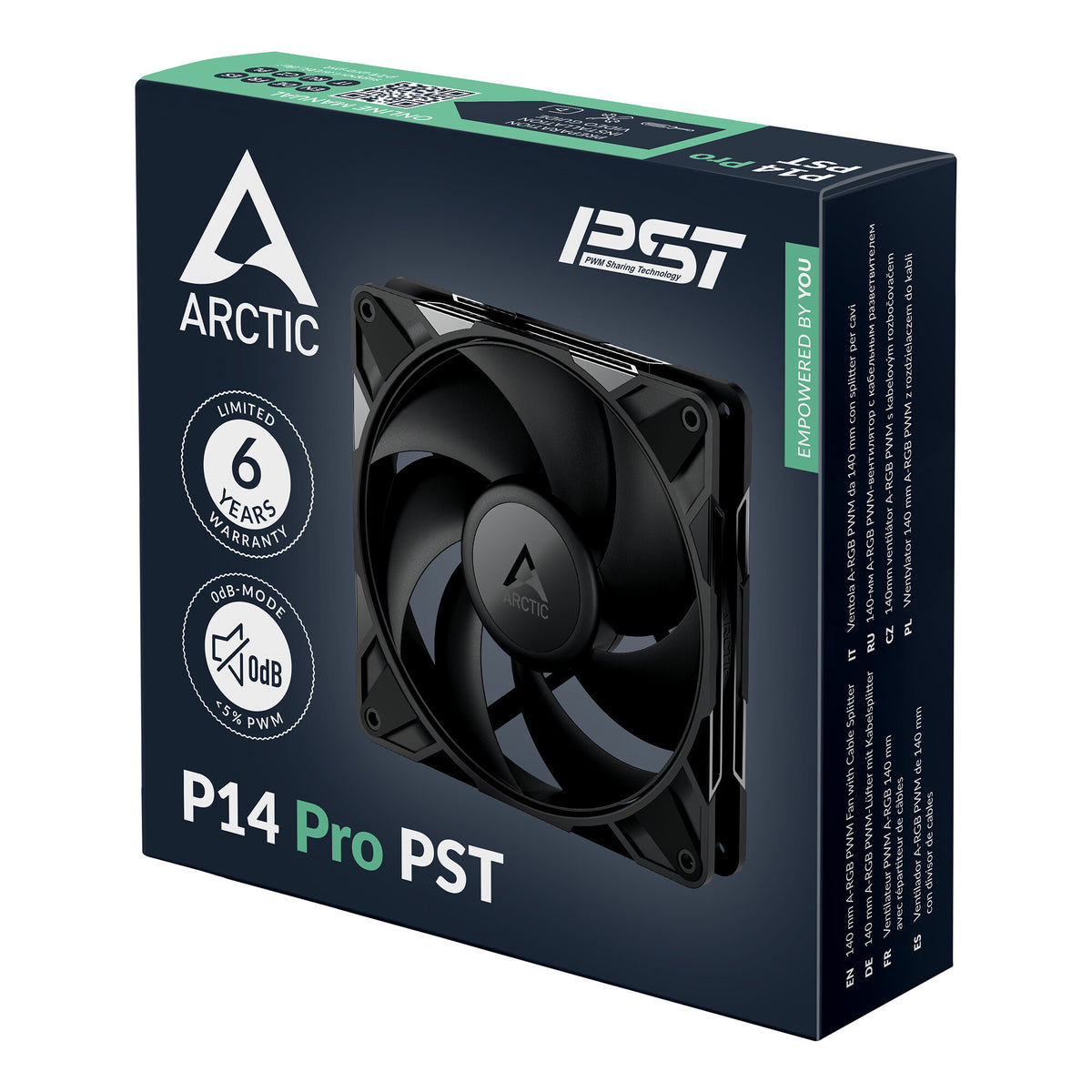 ARCTIC P14 Pro PST Computerkabinet Ventilator 14 cm Sort 1 stk
