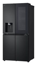 LG InstaView GMG860EPBE side-by-side køle-fryseskab Fritstående 508 L Sort
