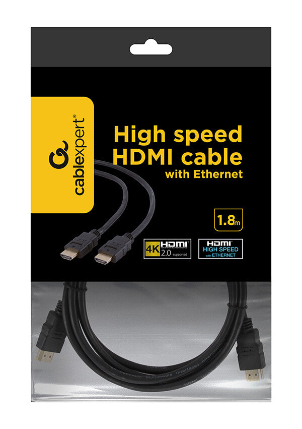 Gembird 1.8m HDMI M/M HDMI-kabel 1,8 m HDMI Type A (Standard) Sort