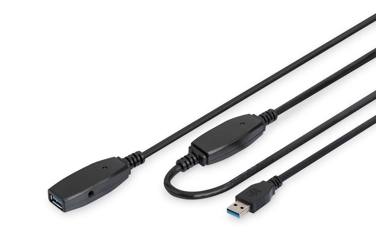 Digitus DA-73105 USB-kabel USB 3.2 Gen 1 (3.1 Gen 1) 10 m USB A 5 Gbit/sek. Sort