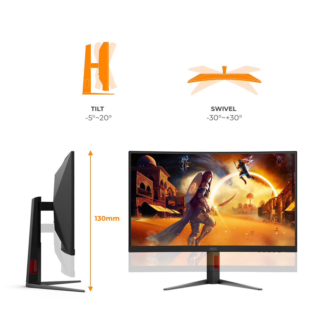 AOC Gaming CQ27G4Z2 27 Fast VA 2560 x 1440 (2K) HDMI DisplayPort 260Hz